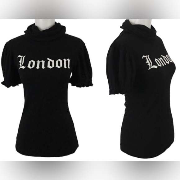 Wildfox White Label London Black Sweater Top Soft S Angora Rabbit Hair - Picture 5 of 15